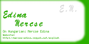 edina mercse business card